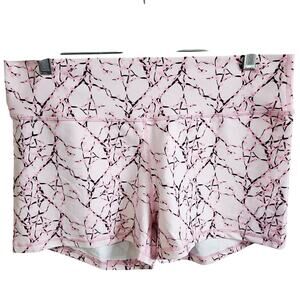 Peachy Women's XL Serenity Athletic Shortie Shorts Pink Cherry Blossom Gym NWT